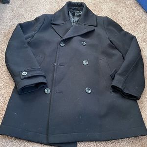 H&M Black Men’s Button Down 42R Peacoat